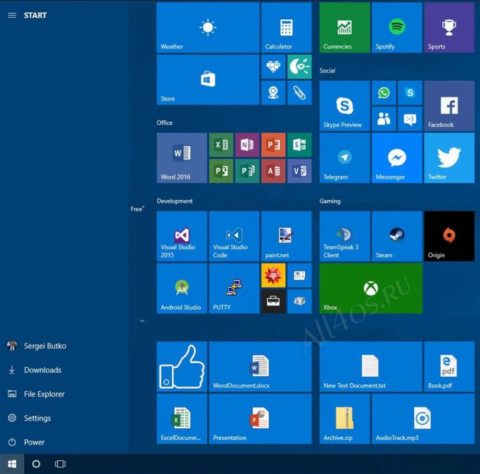 Pin Files          Windows 10