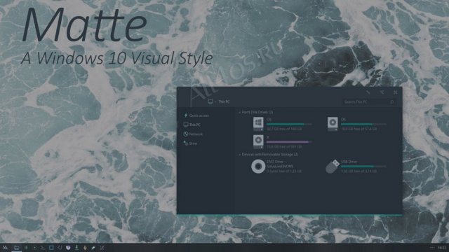Matte -      Windows 10  Flat 